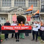 Protest at Barnet Council meeting over unresolved equal pay claim