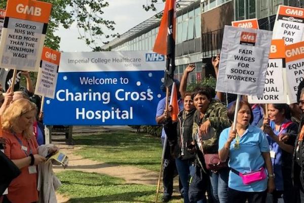Workers at Charing Cross Hospital Hold Picnic in Pay Protest
