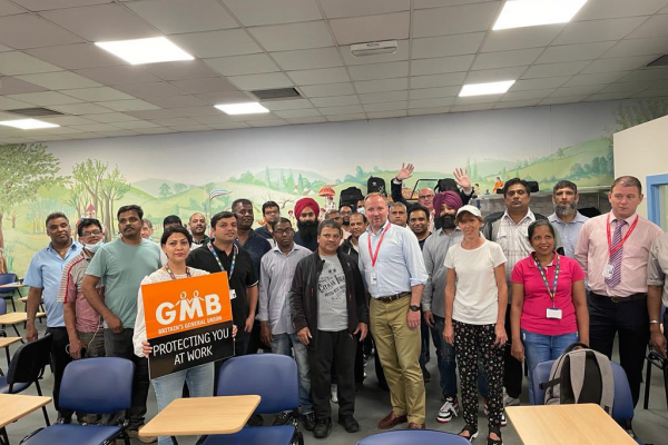 GMB Union's General Secretary Gary Smith visits West London Food Manufacturer Noon Foods