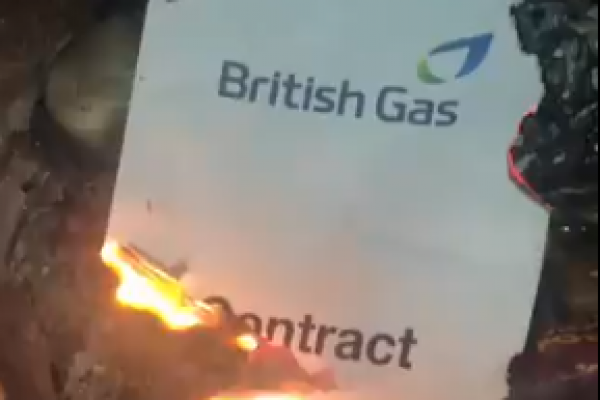 GMB London Gas members burn 